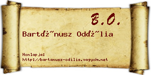 Bartánusz Odília névjegykártya